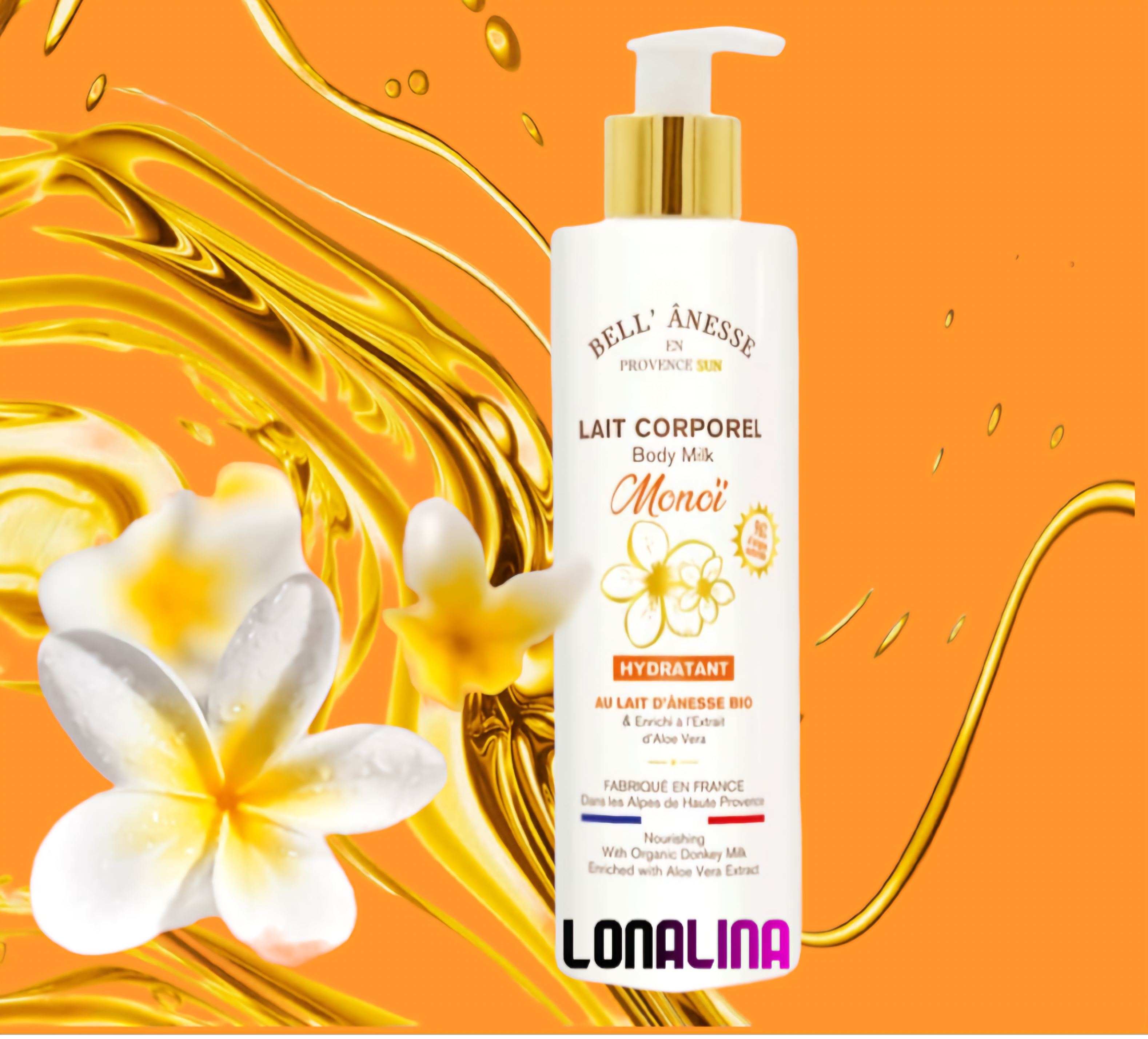 Lait corporel au lait d’ânesse Bio MONOÏ