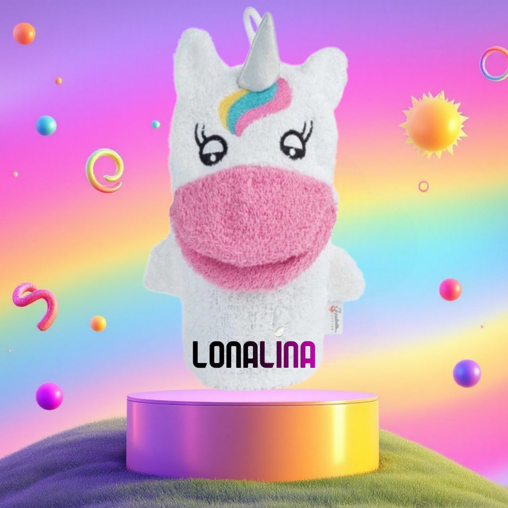 GANT DE TOILETTE 100% COTON "LICORNE"