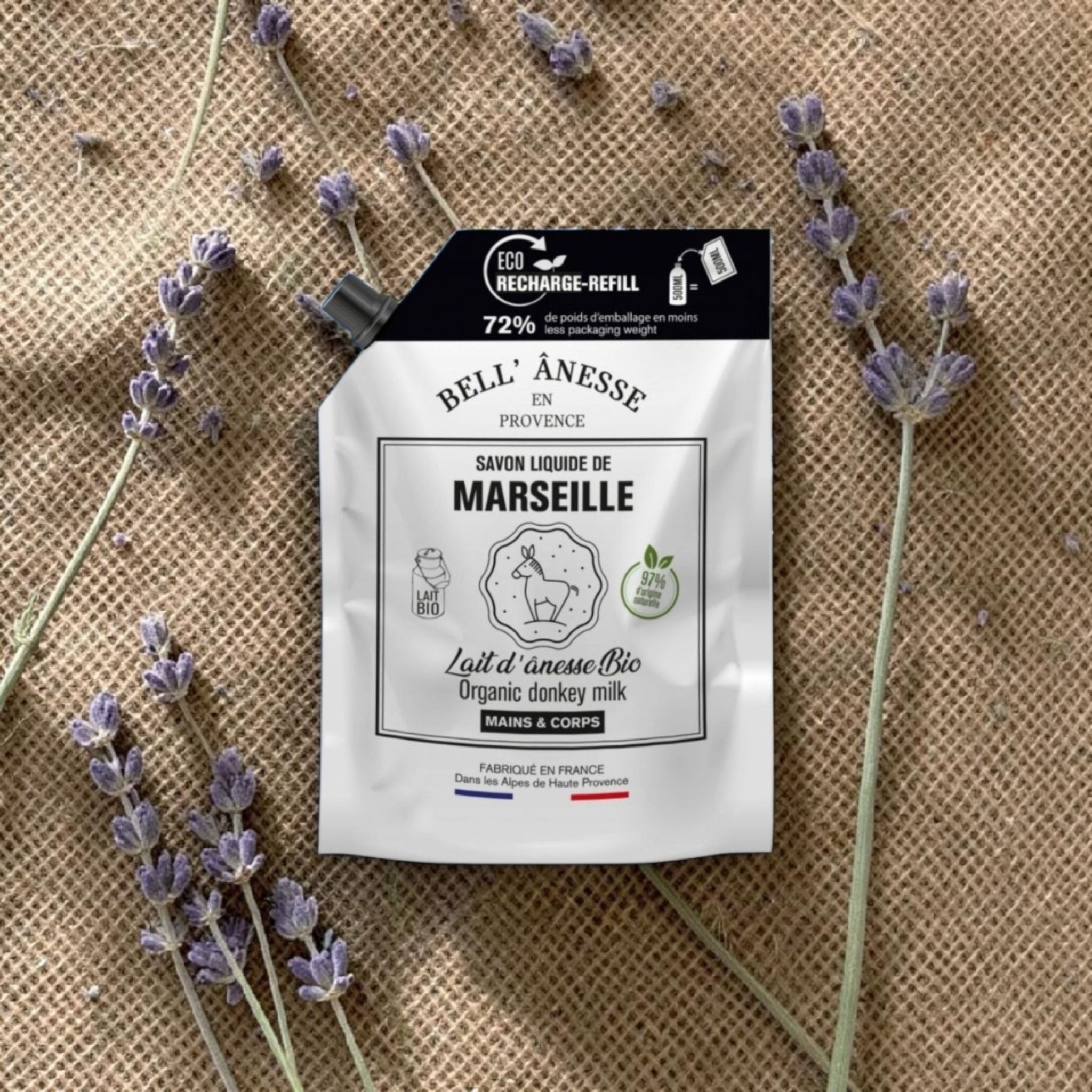 Savon Eco Recharge au lait d'Ânesse Bio