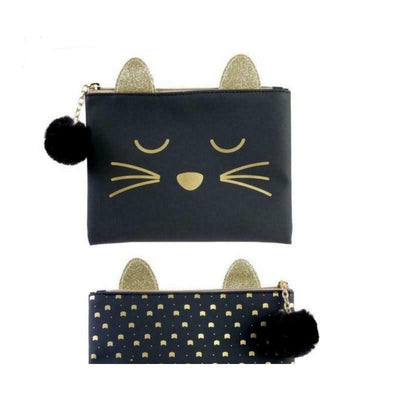 Pochette chat pompon